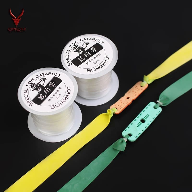 Cintura ambra legata tendine fionda elastico tondo elastico piatto palla di carta tradizionale generale 20 metri gioco di caccia all'aperto