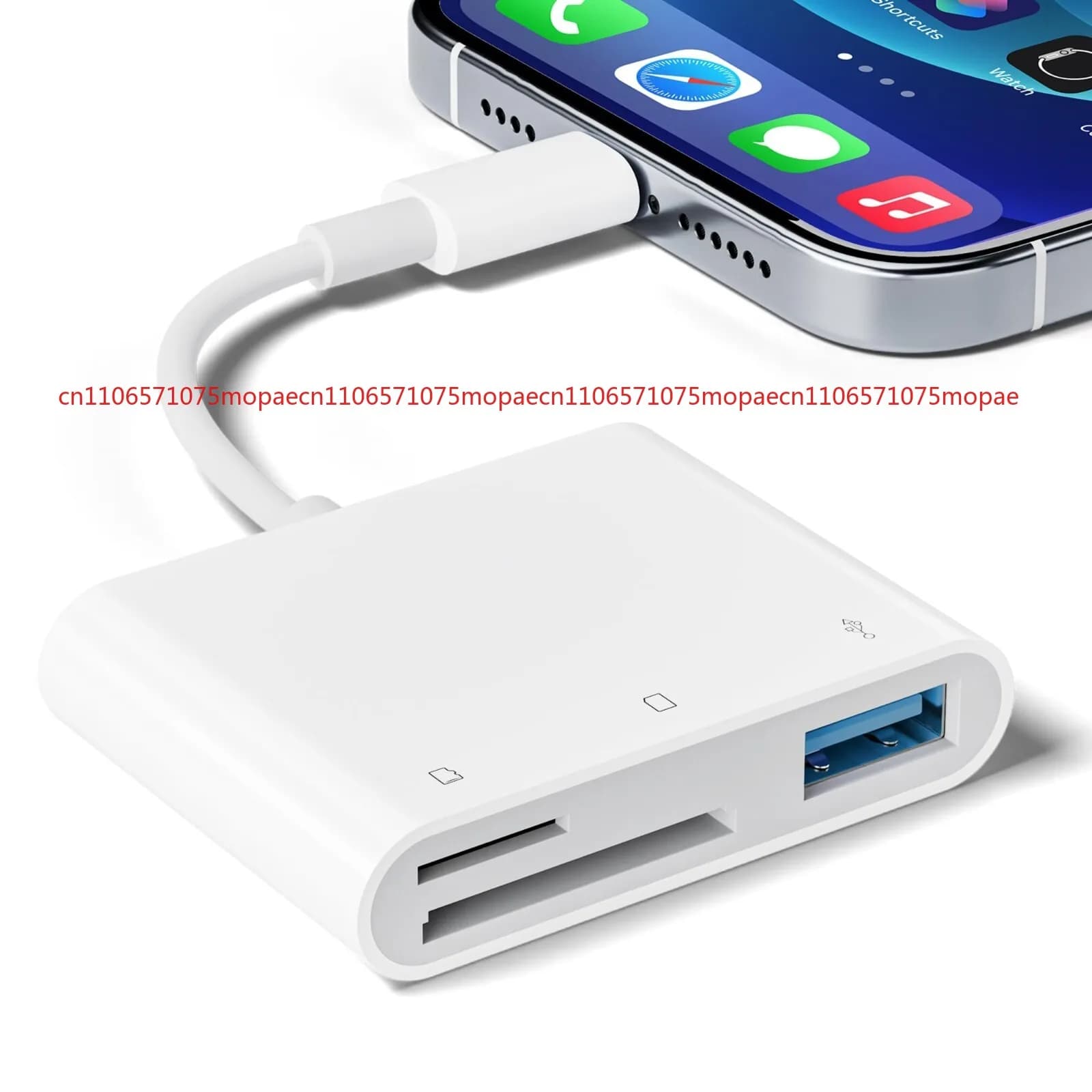 Per iPhone Lettore di schede SD+TF Lettore di schede di memoria con adattatore USB Plug and Play