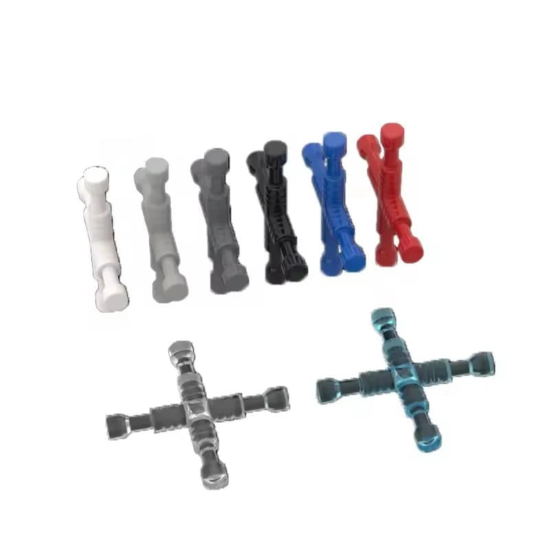 Gobricks Building Blocks GDS-90207 Chiave per attrezzi Lug a 4 vie Educativo compatibile con LEGO 604553 Tecnico fai da te per bambini
