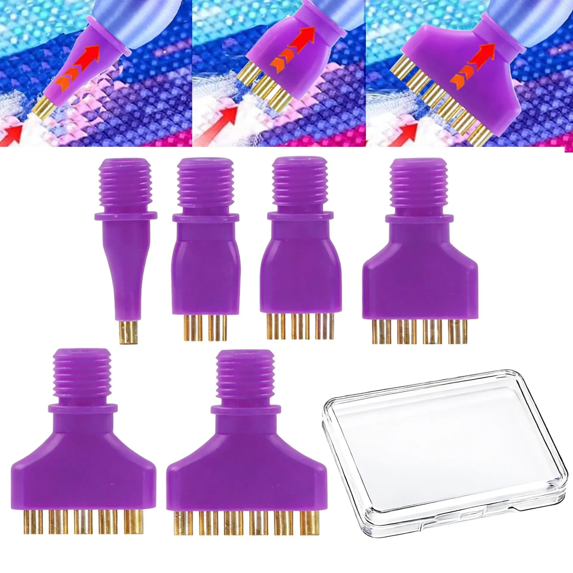 1/2/3/4/5/6 Diamond Painting Vacuum Pen Tip Set Tools, Vacuum Diamond Painting Pen Replacement Kit: Includes 6 Replacement Pen Tips