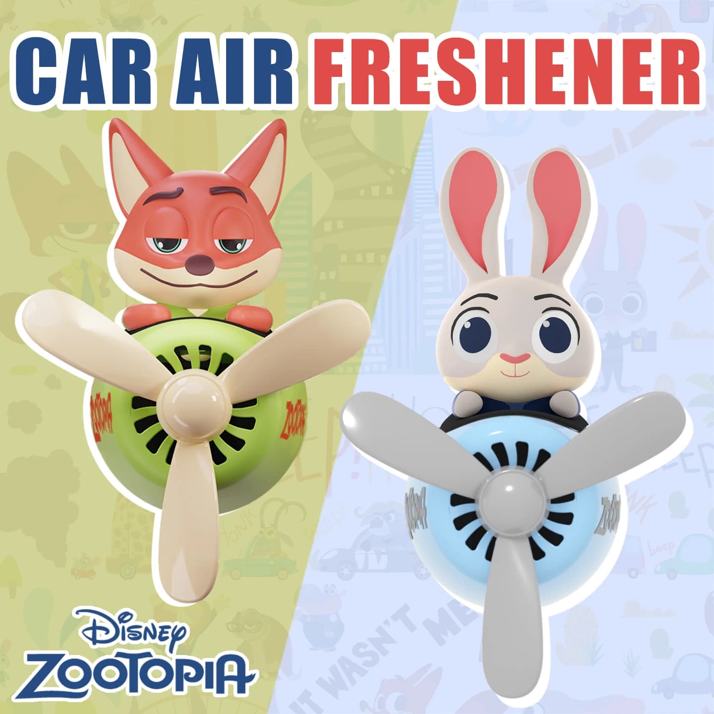 Deodorants for cars Disney Zootopia Judy Nick Pilots, fun air-shaped accessories, interior decorations, ornaments, fragrance diffuser