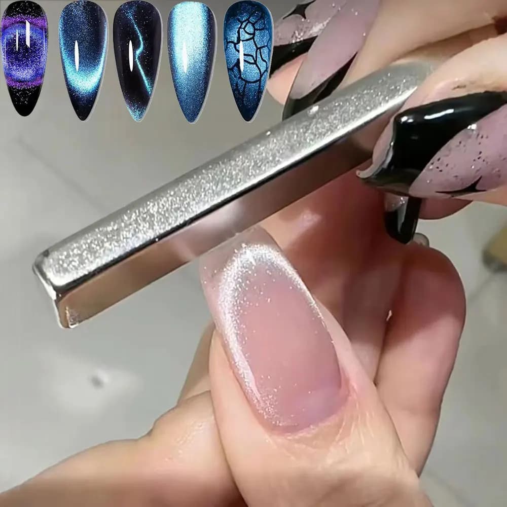 Super Strong Thick Strip Magnet Cat Eyes Magnet for Nail Gel Polish 3D Line Strip Effect French Multi-Function Magnet Pen Tools