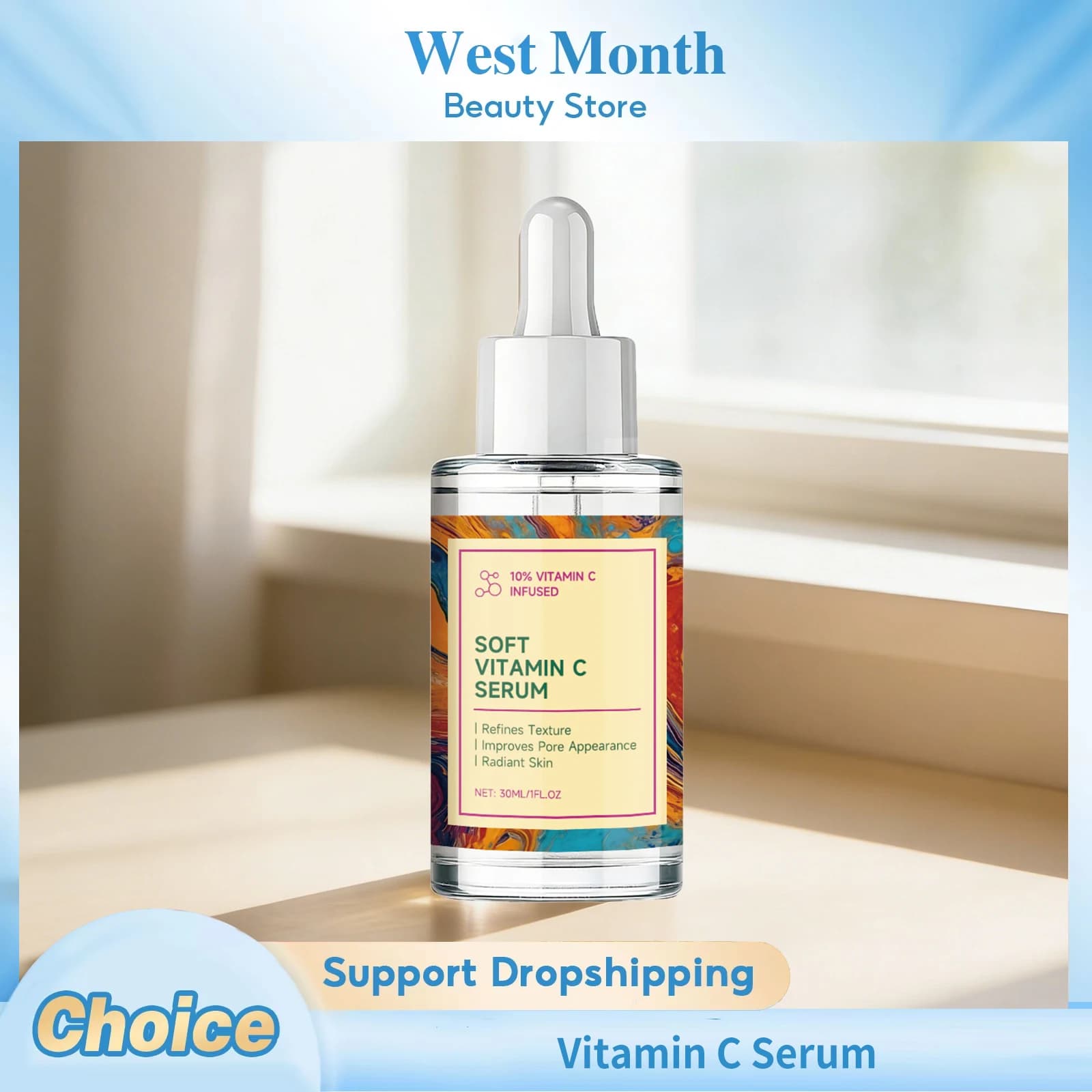 Revitalizing Vitamin C Serum, Illuminating, Reduces Pores, Hydrating, Levigating, Rassodant, Careful Sweater, Stabilizing, Reparator, Serum for Spent Skin