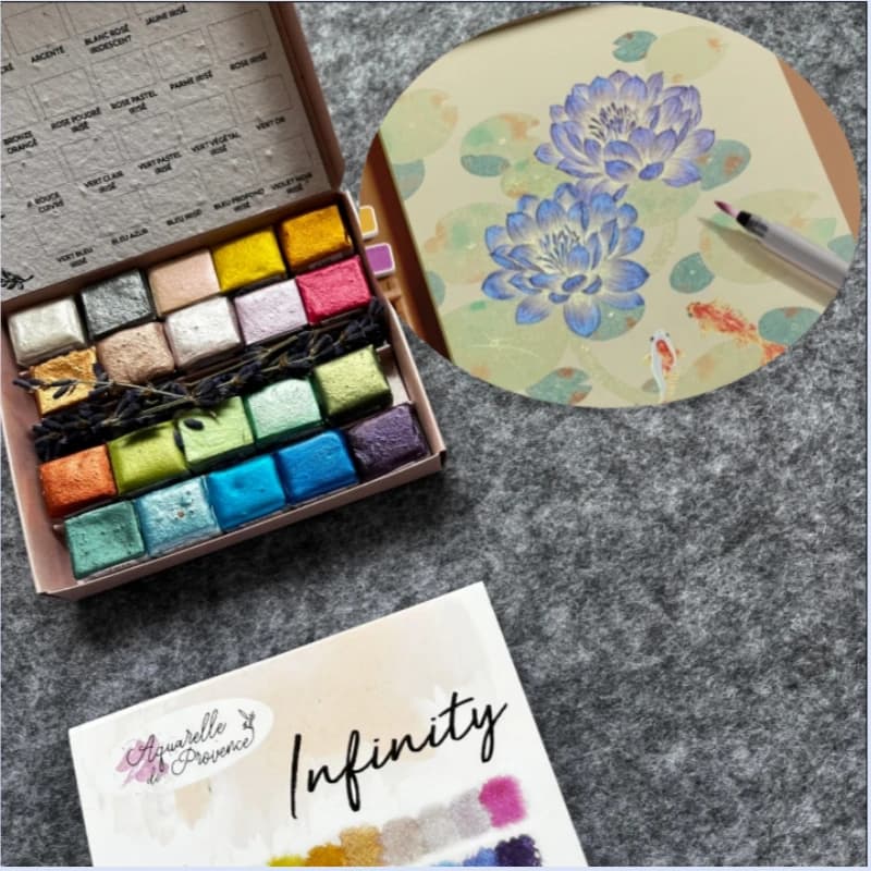 Pearly Lustre Watercolor Paint Set DIY Handicrafts Calligraphy Blending Coloring Artistic Creation Tool/Solid Watercolor Paints