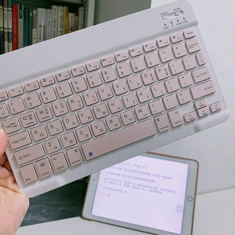 Tastiera Bluetooth ultrasottile in lingua coreana Mini wireless portatile ricaricabile per Apple iPad iPhone coreano