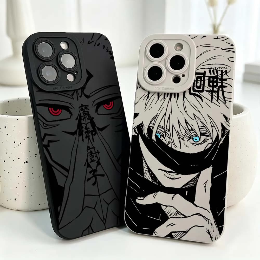 Anime Jujutsu Kaisen Cool Cover Silicone Case For iPhone 17 16 15 14 13 12 11 Pro Max Plus XS XR Mini Soft Phone Case