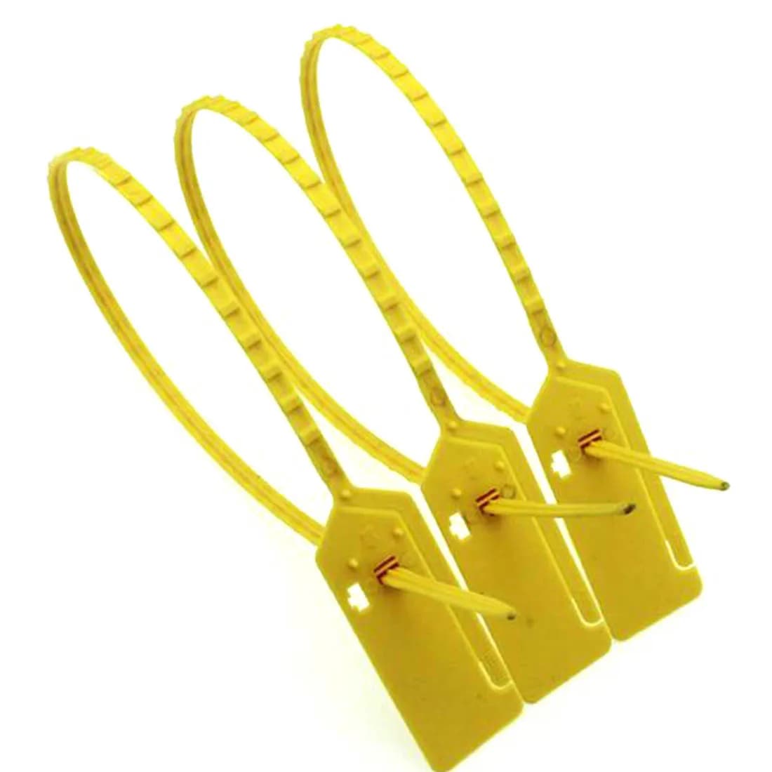 20pcs Disposable Plastic Seal Rip by Hand 415mm Long Cable Tie Tag for Bank Anti Theft