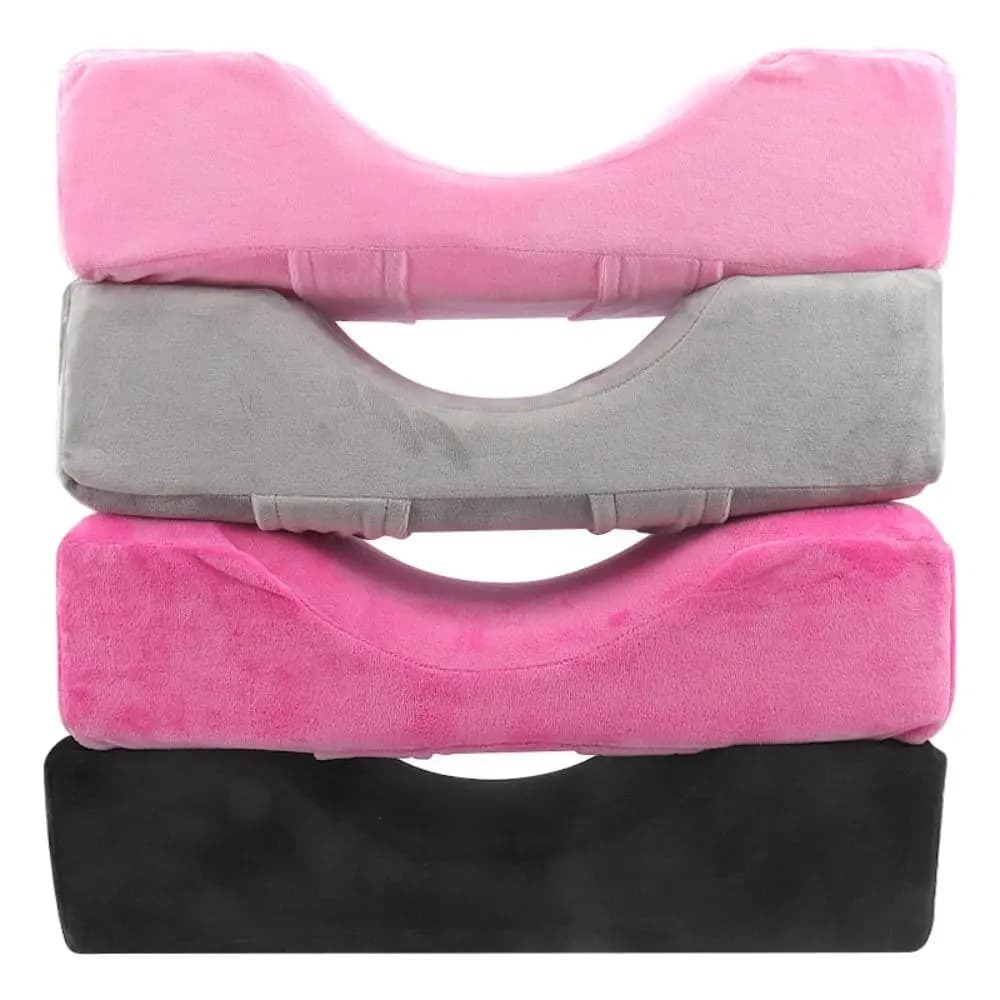 Cuscino Professionale in Memory Foam per Extension Ciglia, Nero Rosso Grigio, Morbido Cuscino in Memory Foam per Innesto Ciglia, Supporto per il Collo