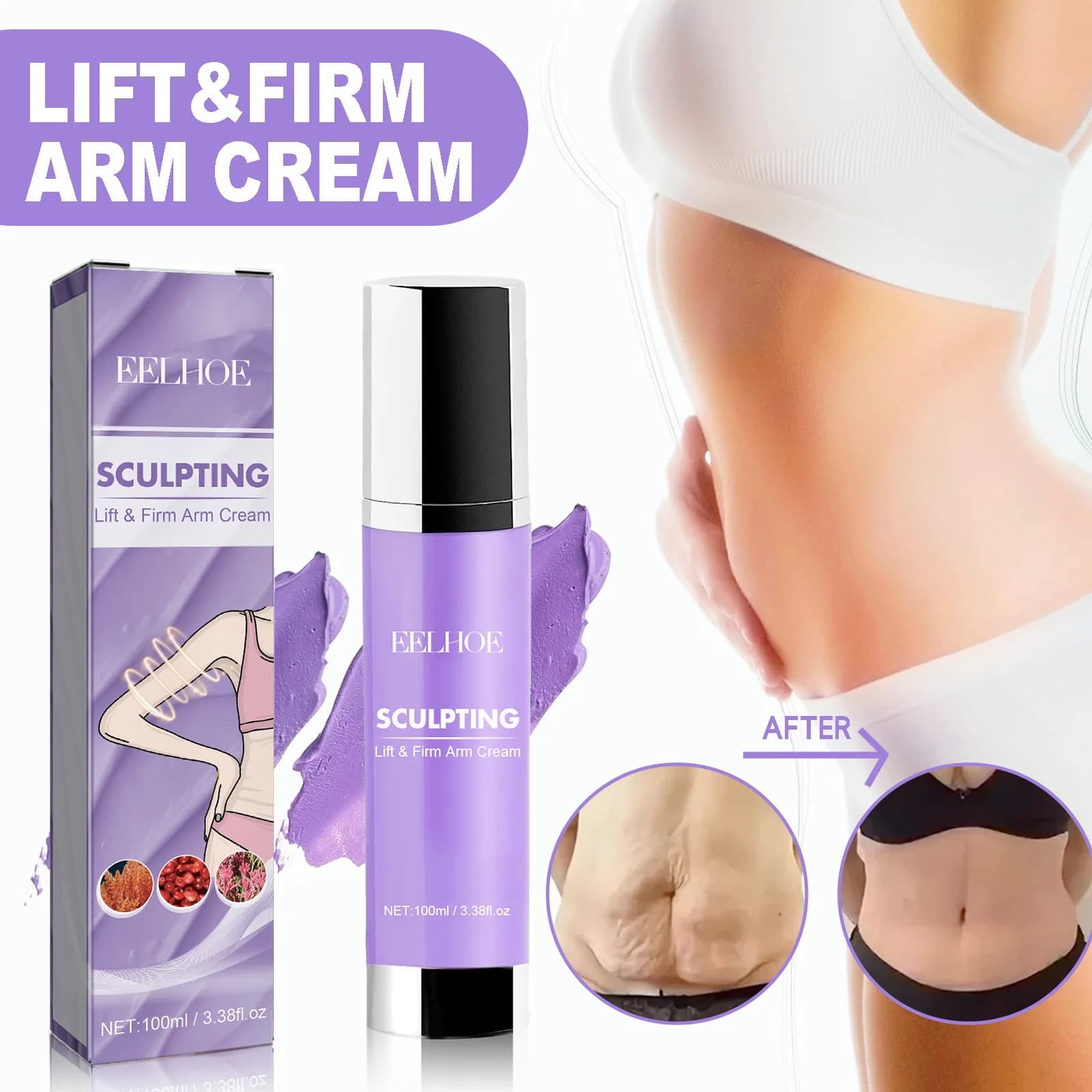 EELHOE Crema Corpo al Collagene: Effetto Lifting, Rassodante, Massaggiante, Idratante per la Cura della Pelle