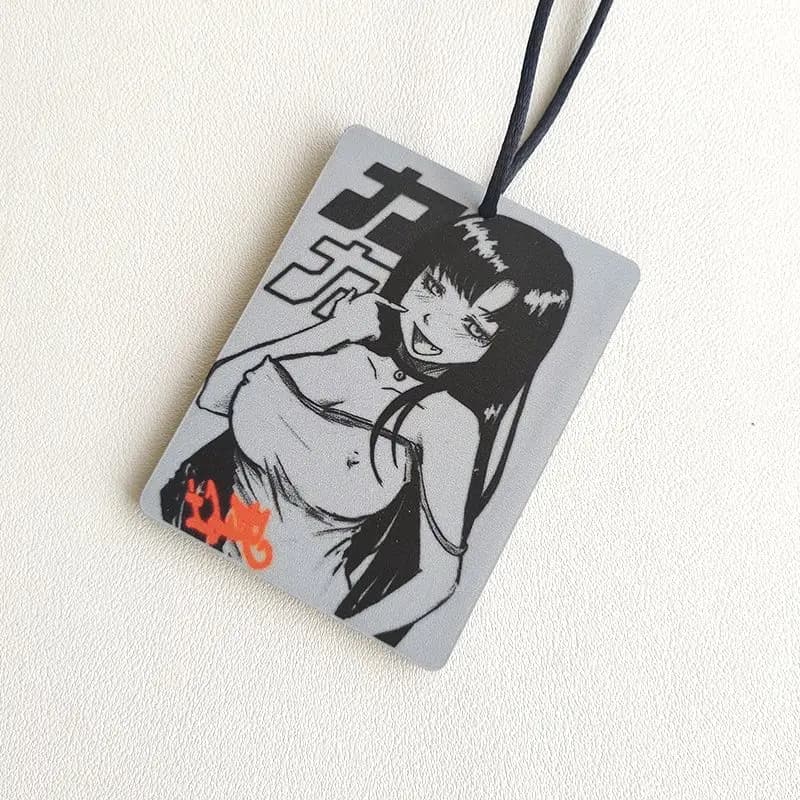 Profumatore per auto a forma di ragazza anime, stile JDM, ornamento da appendere allo specchietto retrovisore, stile manga, ciondolo auto per appassionati di drifting, decorazione per auto.
