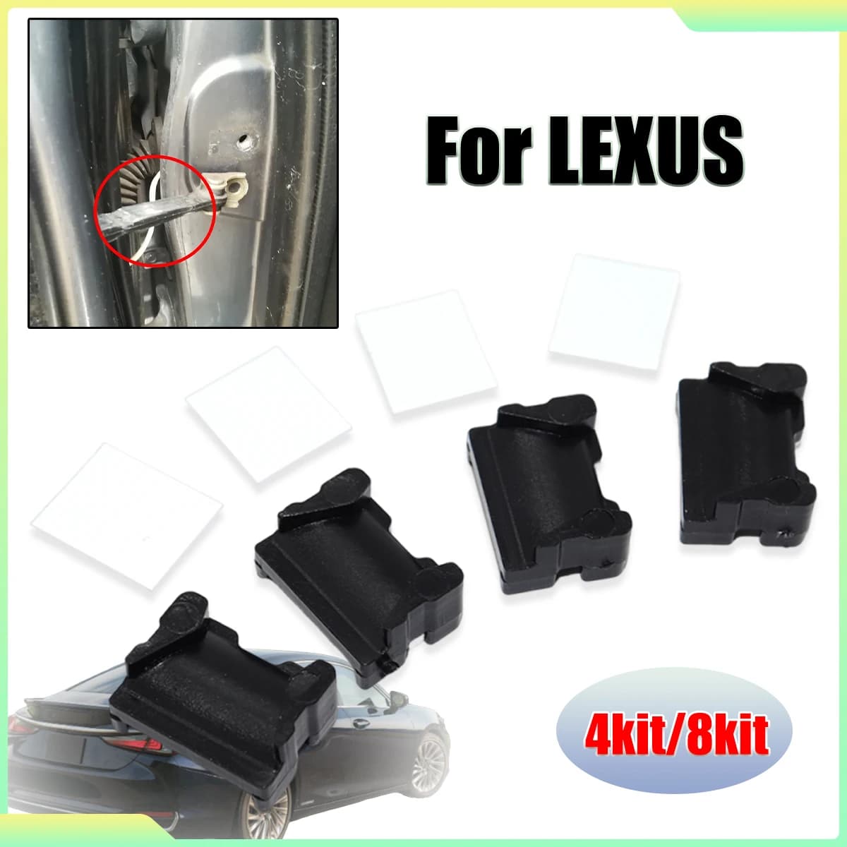 4Kit For 2 Door Car Door Check Assy Checker Strap Stopper Repair Kit For Lexus ES250 ES300 ES330 GS300 IS200 IS300 LX450 RX300