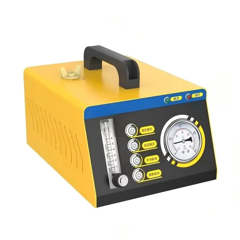 Portable Automotive Smoke Machine Leak Detector with Aluminum Construction Yellow Color for Engine Testing