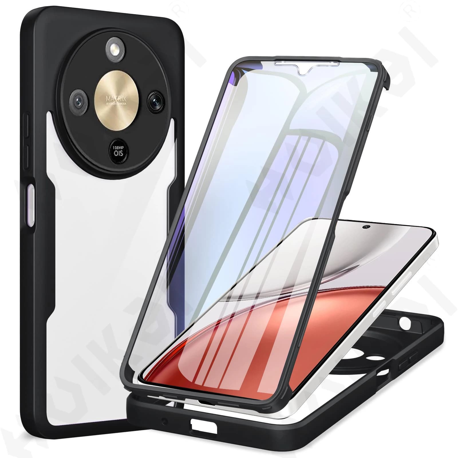 Custodia per Honor Magic 8 Lite X9D, Cover a Portafoglio in PU con Chiusura Magnetica, Porta Carte, Supporto, TPU Antiurto, Resistente