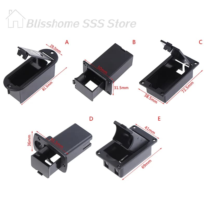 【S】Scatola porta batteria 9V per pickup per basso attivo, custodia protettiva resistente per l'uso quotidiano