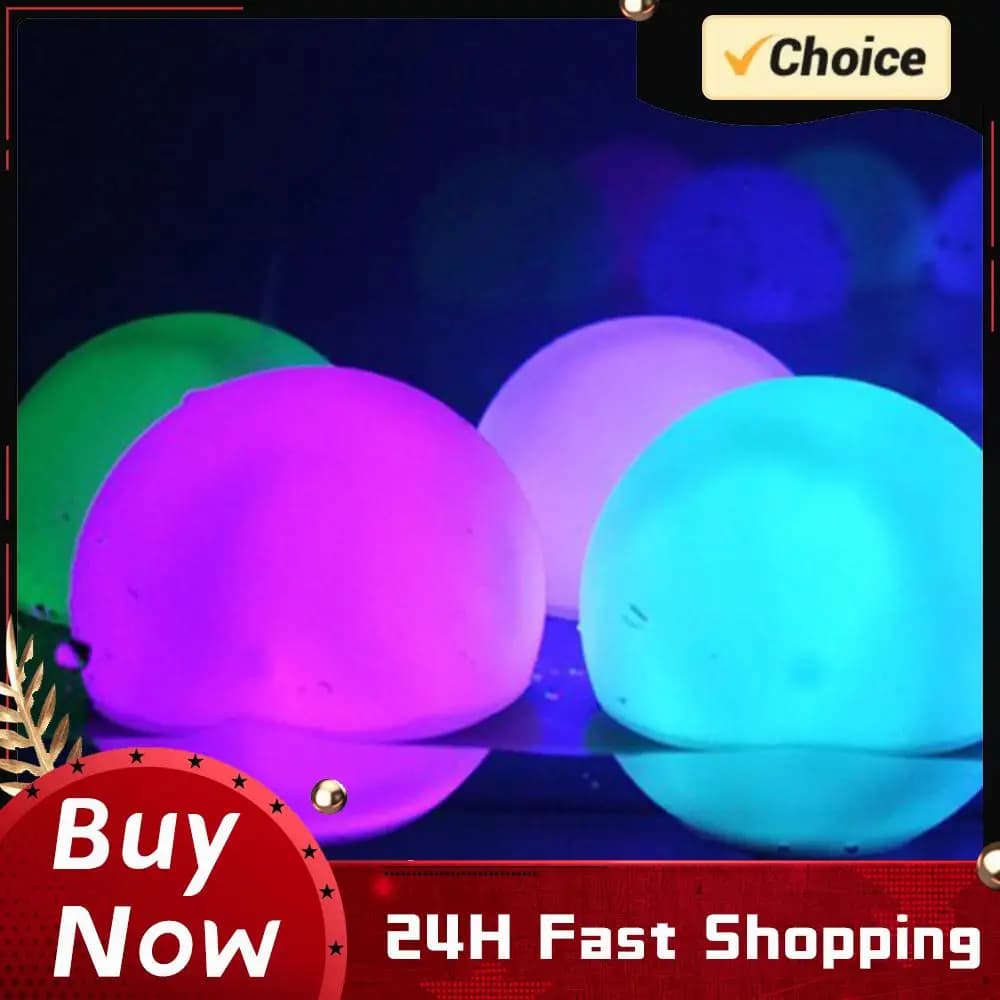 Palla Gonfiabile LED per Piscina con Telecomando, Luminosa, 16 Colori, Gioco d'Acqua Estivo, Decorazione per Feste di Compleanno
