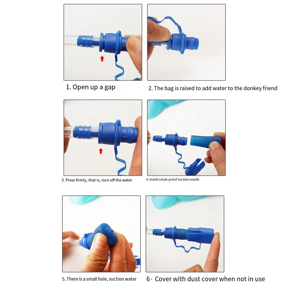 Moisturizing pack for hiking with 100 cm tube length, leak-proof water bag, convenient entry design, reliable piping system