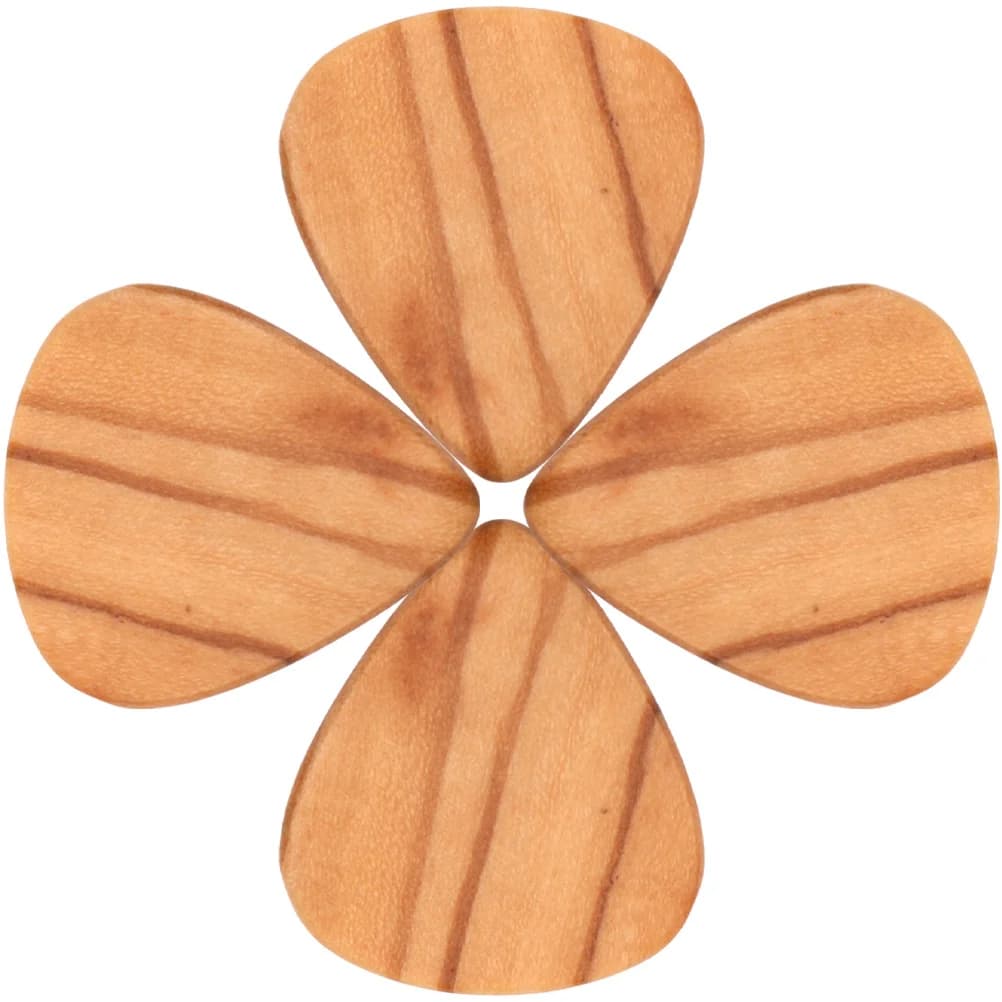 Plettri per chitarra in legno d'oliva da 4 pezzi durevoli per ukulele elettrico folk compatto pratico accessori per chitarra parti di strumenti a corda