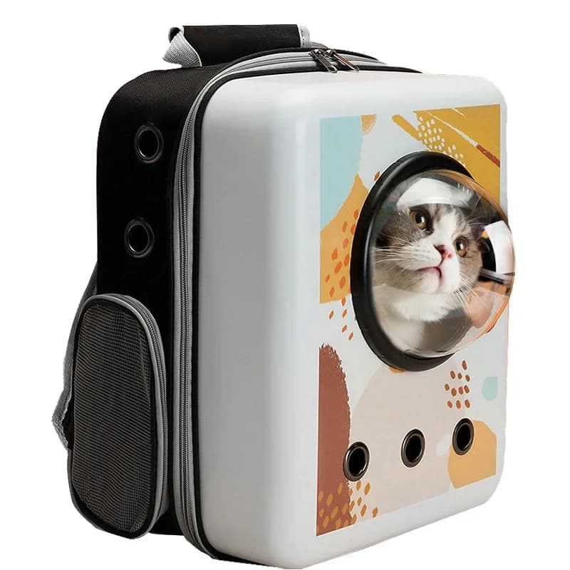 Borsa da trasporto per gatti Zaino da viaggio portatile traspirante per esterni Trasportino per animali domestici per borsa per capsule spaziale per trasporto animali trasparente per gatti
