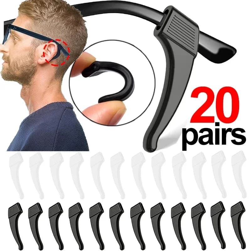 2/40pcs Silicone Ear Hook Non-slip Glasses Leg Ear Sleeve Fixing Bracket Sunglasses Accessories Grip Anti-fall Glass Holder