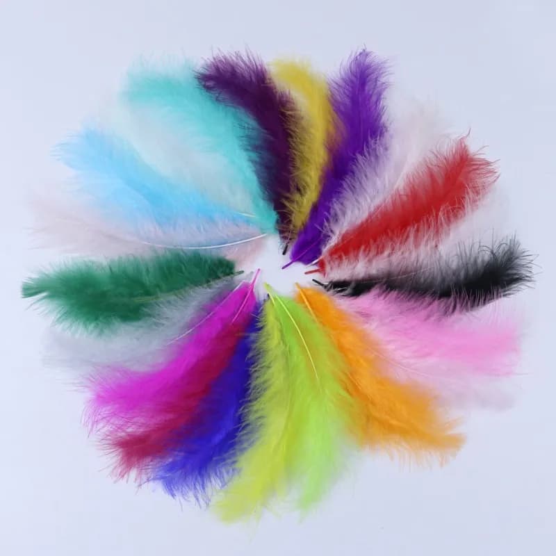 DIY feather pointed tail fleece dream catcher material Bobo ball gift box colored turkey feather manufacturer spot wholesale