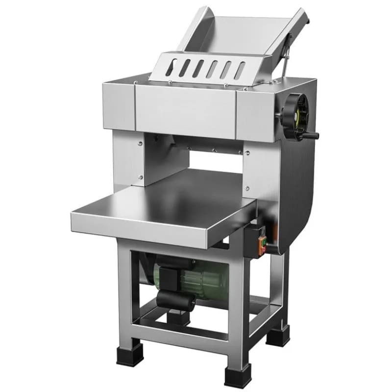 Macchina sfogliatrice automatica reversibile in acciaio inox per impastare, ideale per panifici, pane, croissant e pasta.