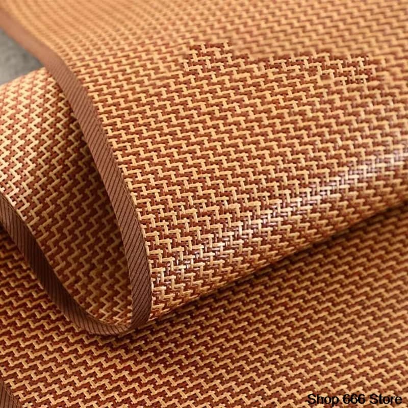 Summer Bamboo Rattan Cooling Feeling Mattress Cool Ice Sleeping Mat 200x220 Single Double Bed Foldable Cold Sheet Protection Pad