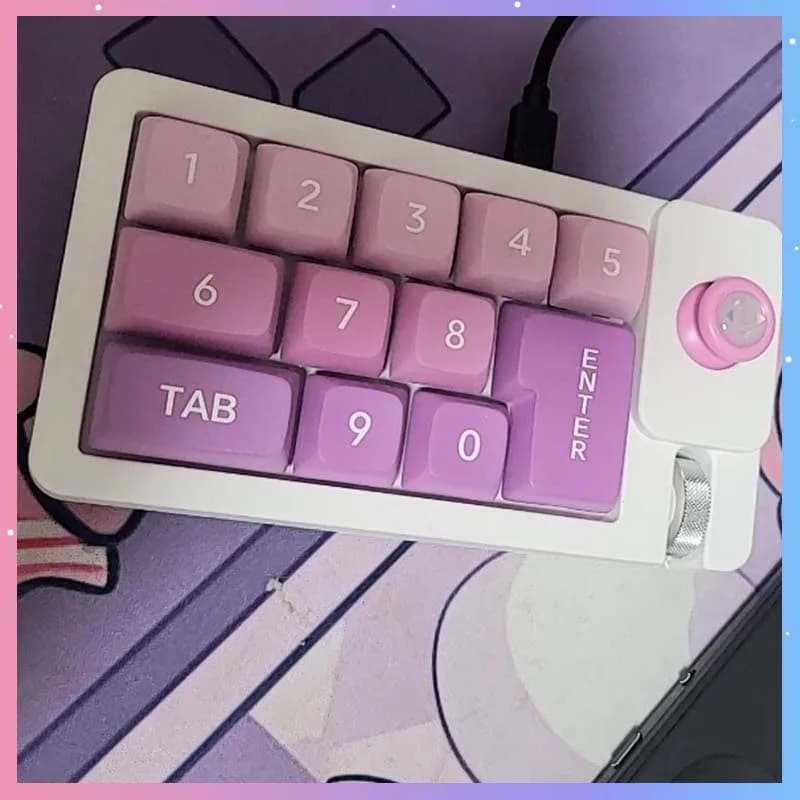 Tastiera Meccanica Numerica Cablata K810 a 12 Tasti con Joystick, Supporto per Definizione Macro, RGB, Hot-Swappable, per Gaming e Ufficio