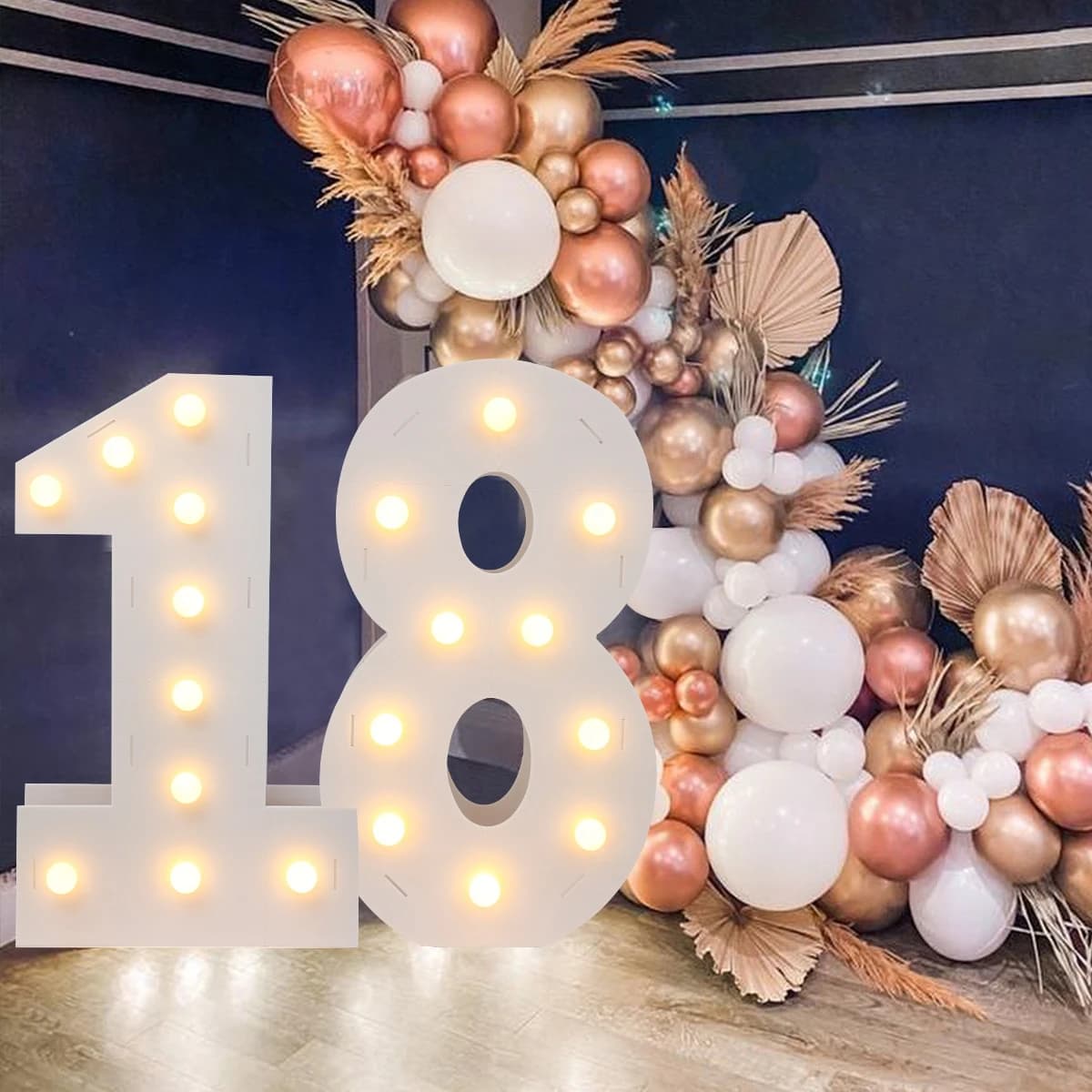 91.5CM Numero gigante Ha condotto la cornice luminosa 1st Birthday Party Decor Bambini Matrimonio 30th 50th 60th Birthday Party Supplies Baby Shower