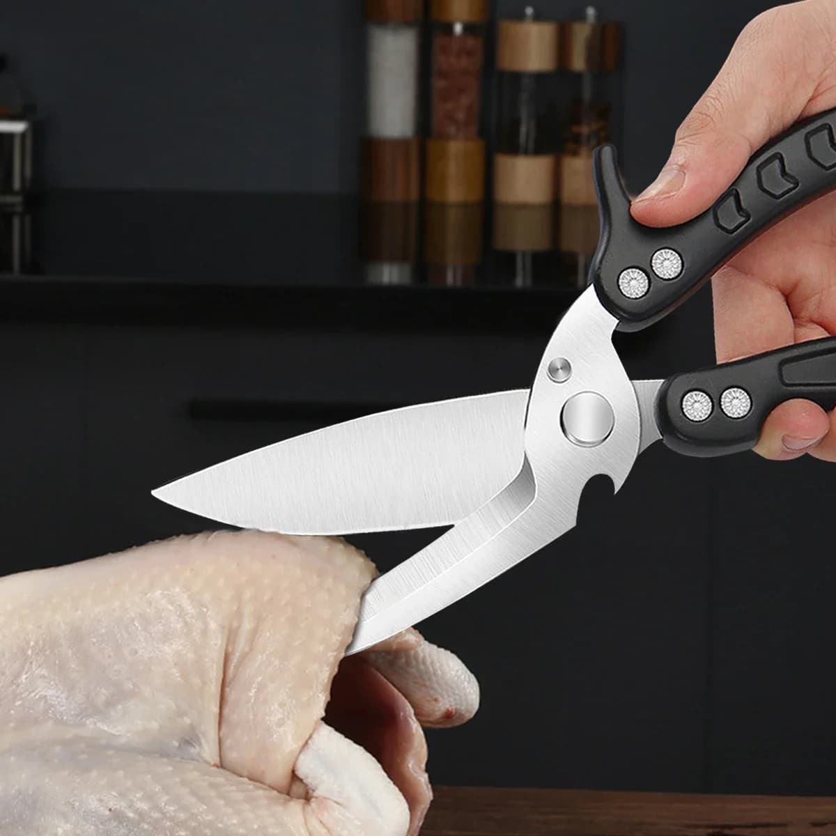Kitchen scissors multifunctional chicken bone scissors for domestic use special stainless steel scissors