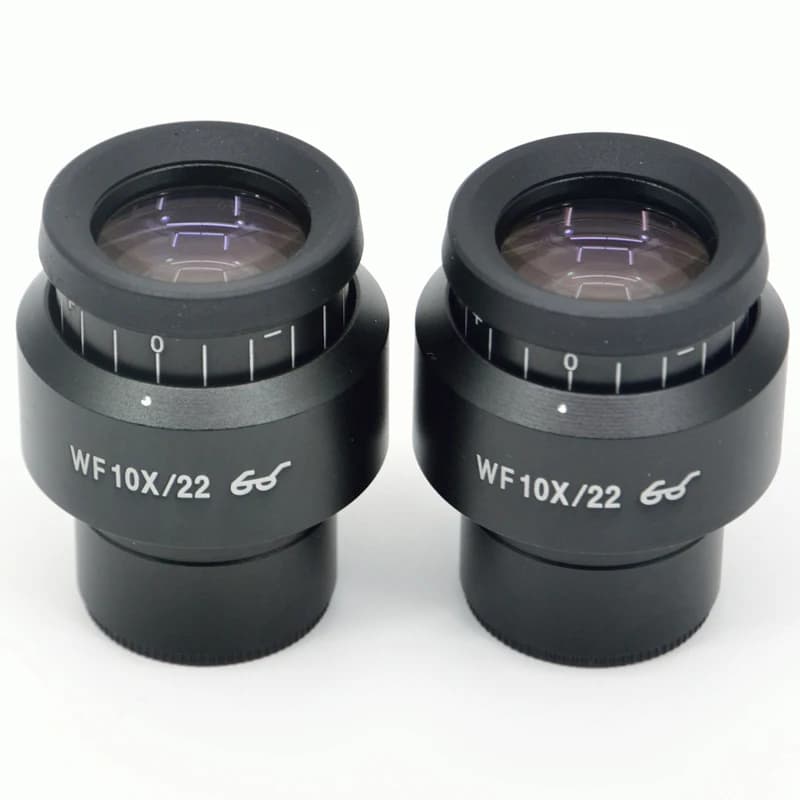 FYSCOPE Lettore microscopio stereo con zoom 10x Oculare ad alto punto oculare ampio con campo visivo regolabile Pellicola verde 22 mm