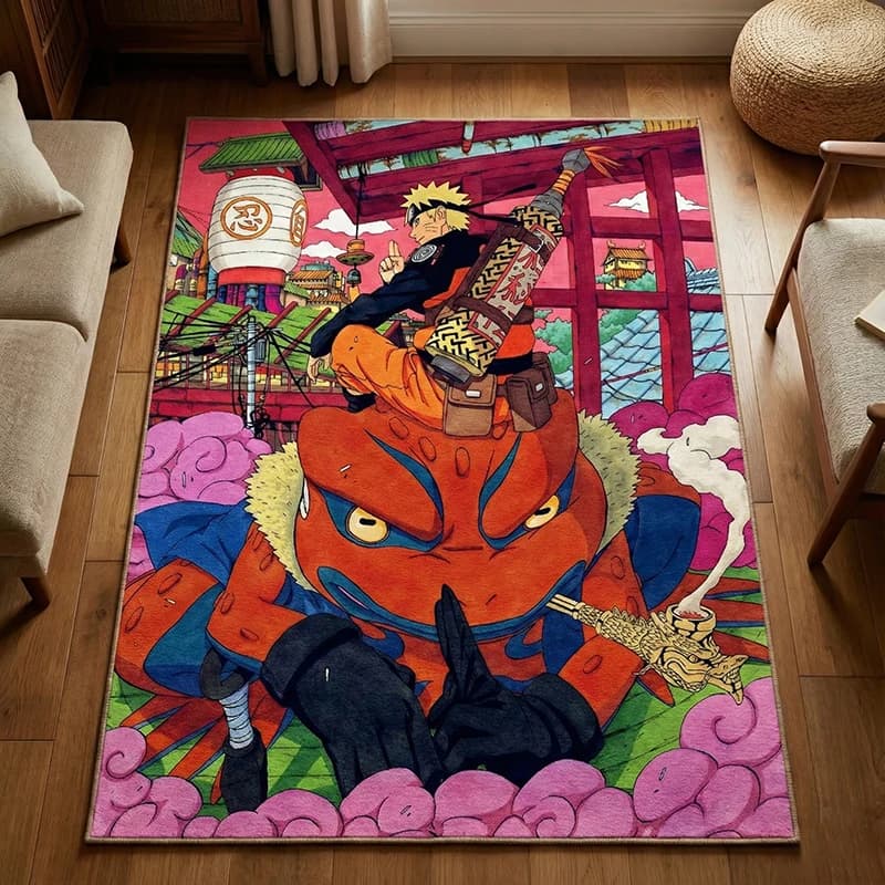 Naruto Uzumaki and Gamabunta collection carpet – Soul decoration with hidden leaves | Premium soft carpet for Ninja fans
