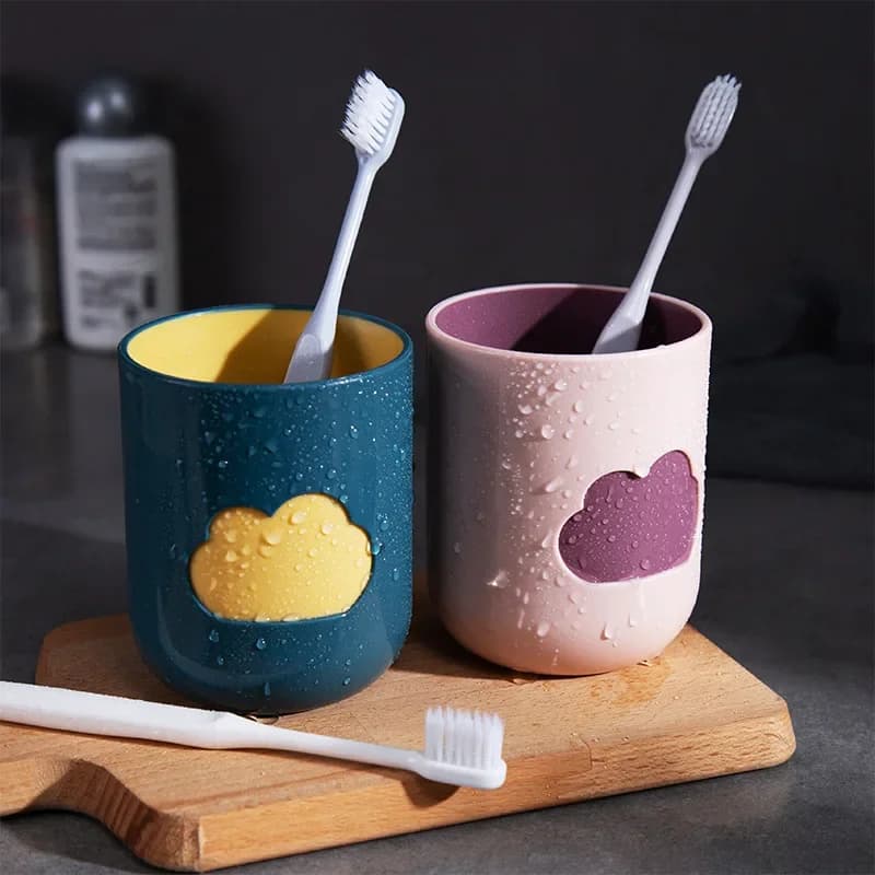 Tazza per il lavaggio della nuvola semplice tazza per spazzolino da denti in plastica per uso domestico portaspazzolino carino creativo coppie studenti tazze universali