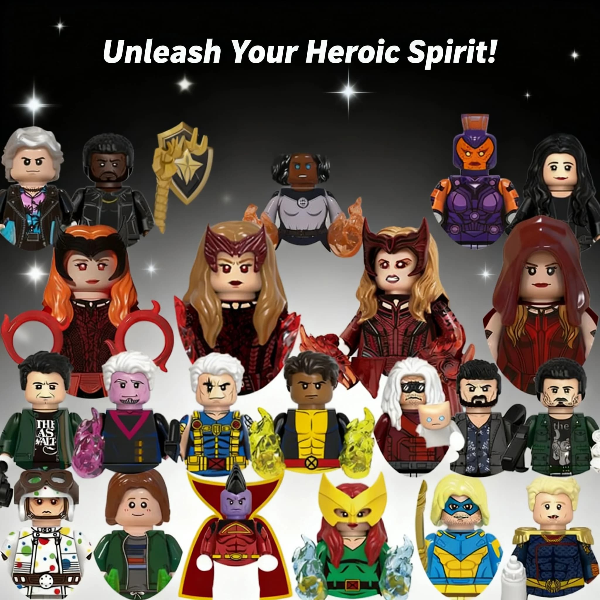 Nuove Mini Action Figure Wanda, Homelander, Pyro, Blocchi da Costruzione per Bambini, Giocattoli, Regali, Regali per Feste, Mattoncini Legends