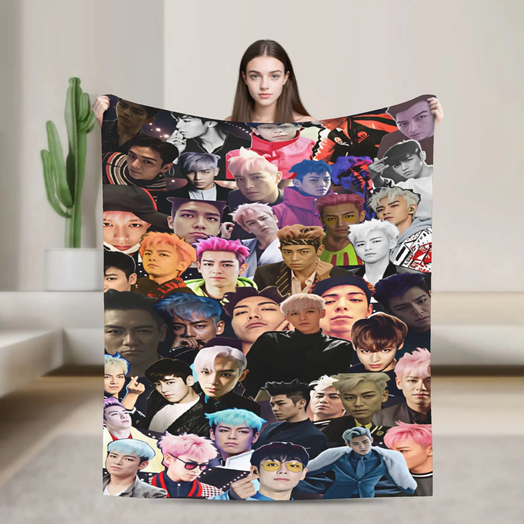 Soft Blanket Travel Office T.O.P C-Choi S-Seung Hyun Throw Blanket Flannel Bedspread For Couch Bed Funny Sofa Bed Cover
