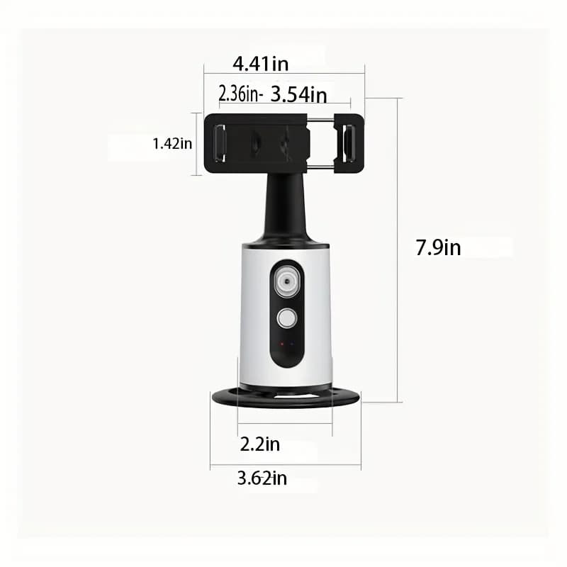 Supporto per Telefono YT11 con Rotazione a 360°, Tracciamento Automatico del Viso, Treppiede, Asta Selfie, Robot Cameraman con Tracciamento Rapido di Viso e Oggetti