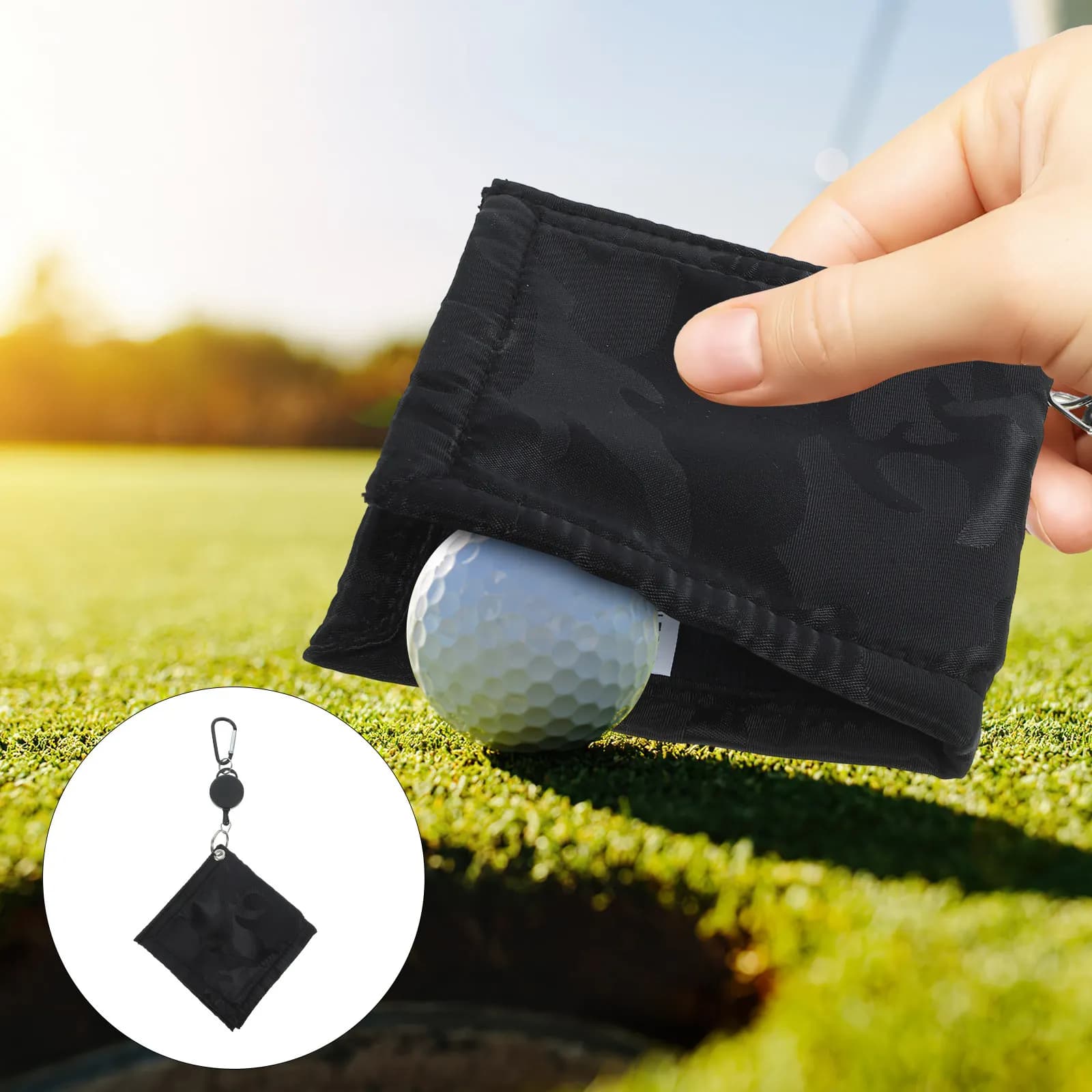 Pulitore Professionale per Palline da Golf Portatile e Riutilizzabile, Accessorio da Golf Facile da Trasportare con Fibbia, Rimuovi Polvere dai Vestiti