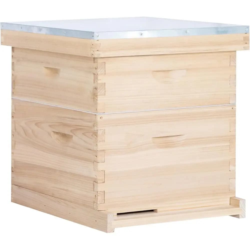 Langstroth 8 brand hive kit for beginners with wax foundation and boxes