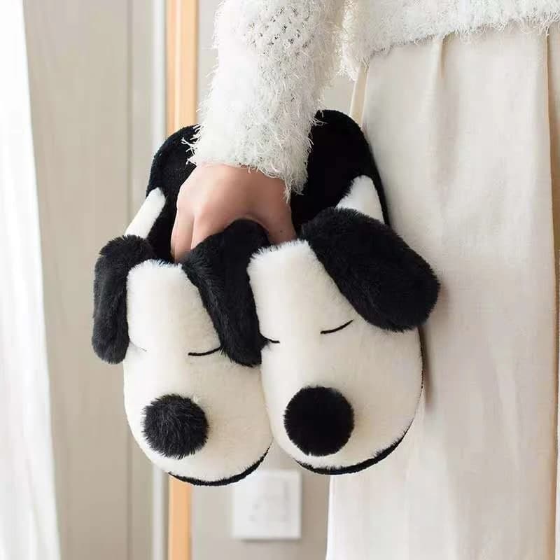 Nuove pantofole di peluche calde per cuccioli di cartone animato invernale scarpe di cotone felpato con suola spessa per uso domestico antiscivolo per uomo e donna