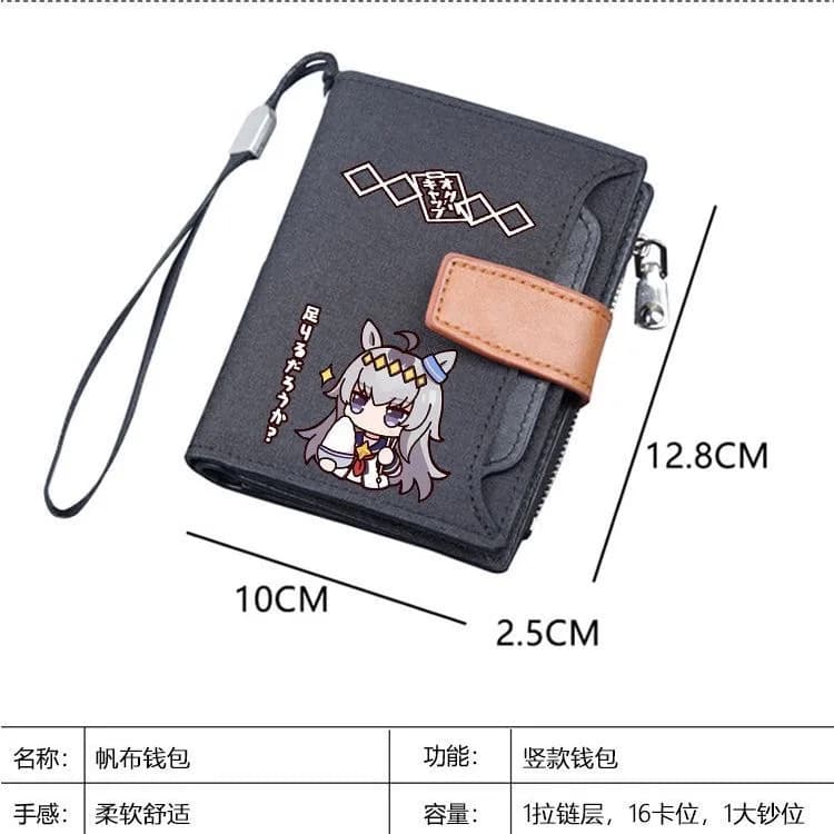Japanese Soul Little Kuri Hat Short Wallet for Cosplay Portable Wallet Zero Card Bag for Men and Women