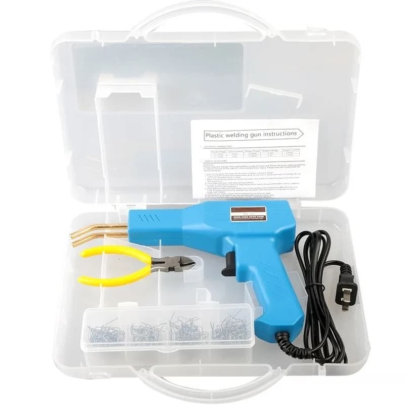 Hot Stapler Plastic Welding Gun Car Bumper Crack Repair Kit With Welding Staples Auto Body Repair Hand Tool Set