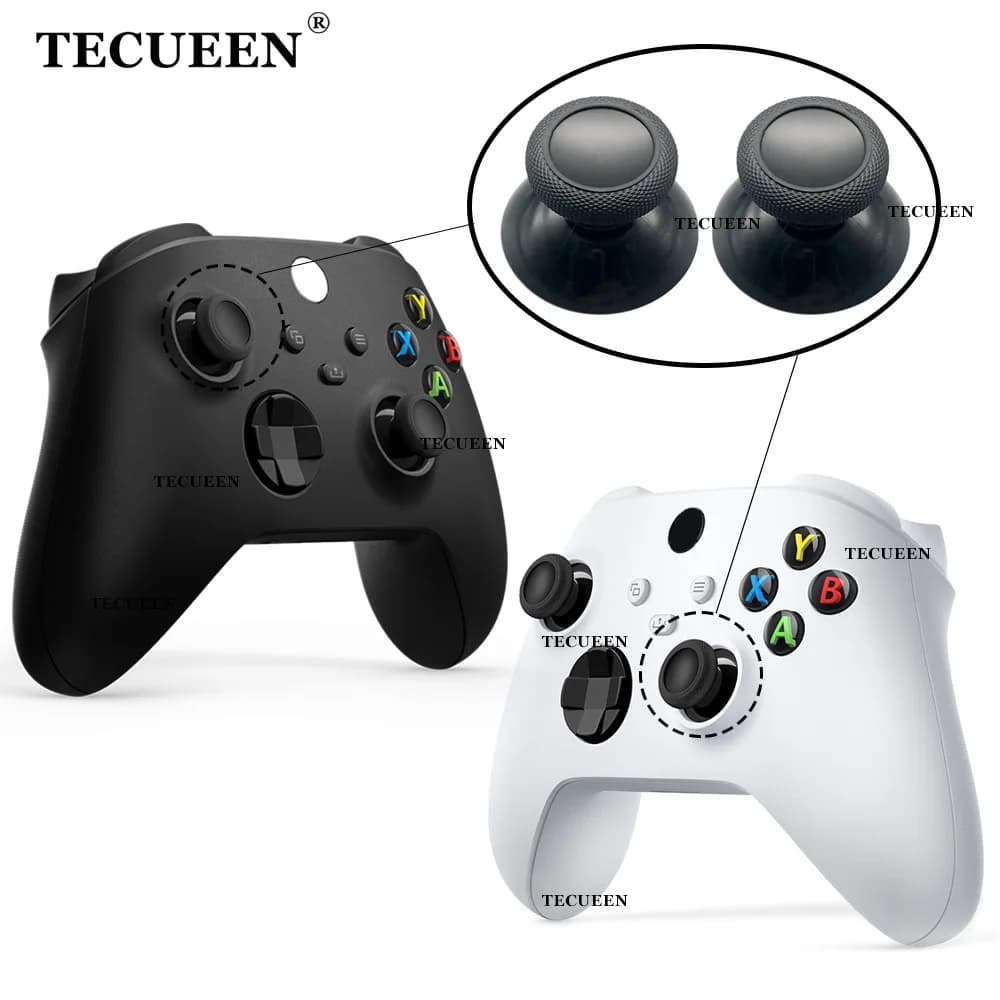 2 Pezzi di Ricambio Thumbstick per Controller Xbox Series X S Core, Pulsanti Analogici 3D, Copri Joystick, Copri Levetta Analogica Neri