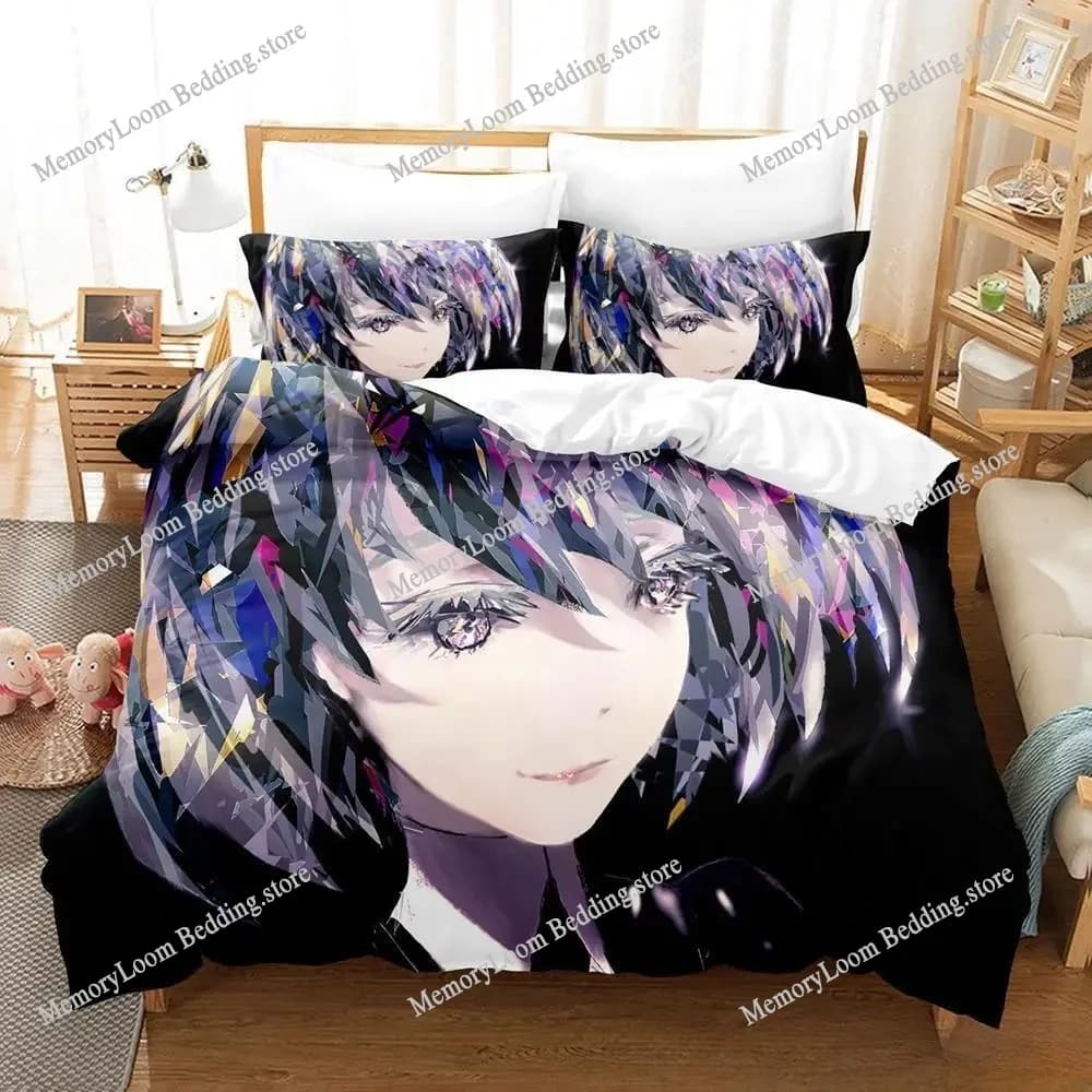 Stampa 3D Anime Houseki No Kuni Set biancheria da letto Singolo Twin Completo Queen King Size Set copripiumino per camera da letto per bambini adulti