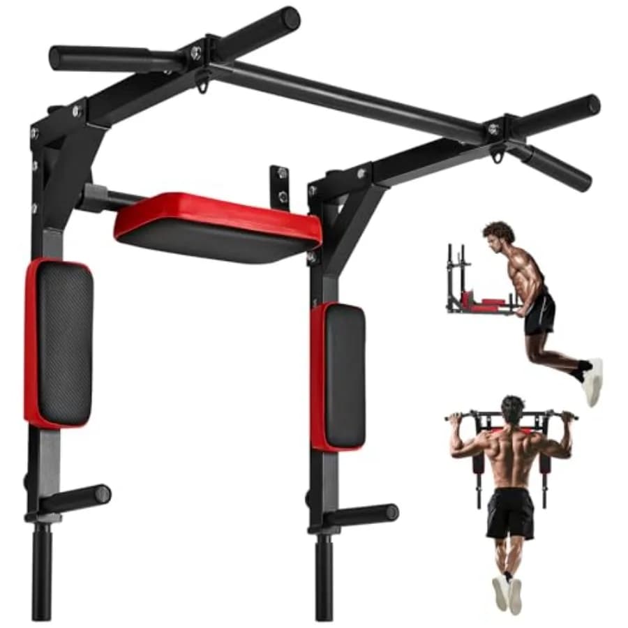 Barra Multifunzione per Trazioni a Muro, Stazione Dip per Palestra Domestica, in Acciaio Resistente per Allenamento Parte Superiore del Corpo e Trazioni