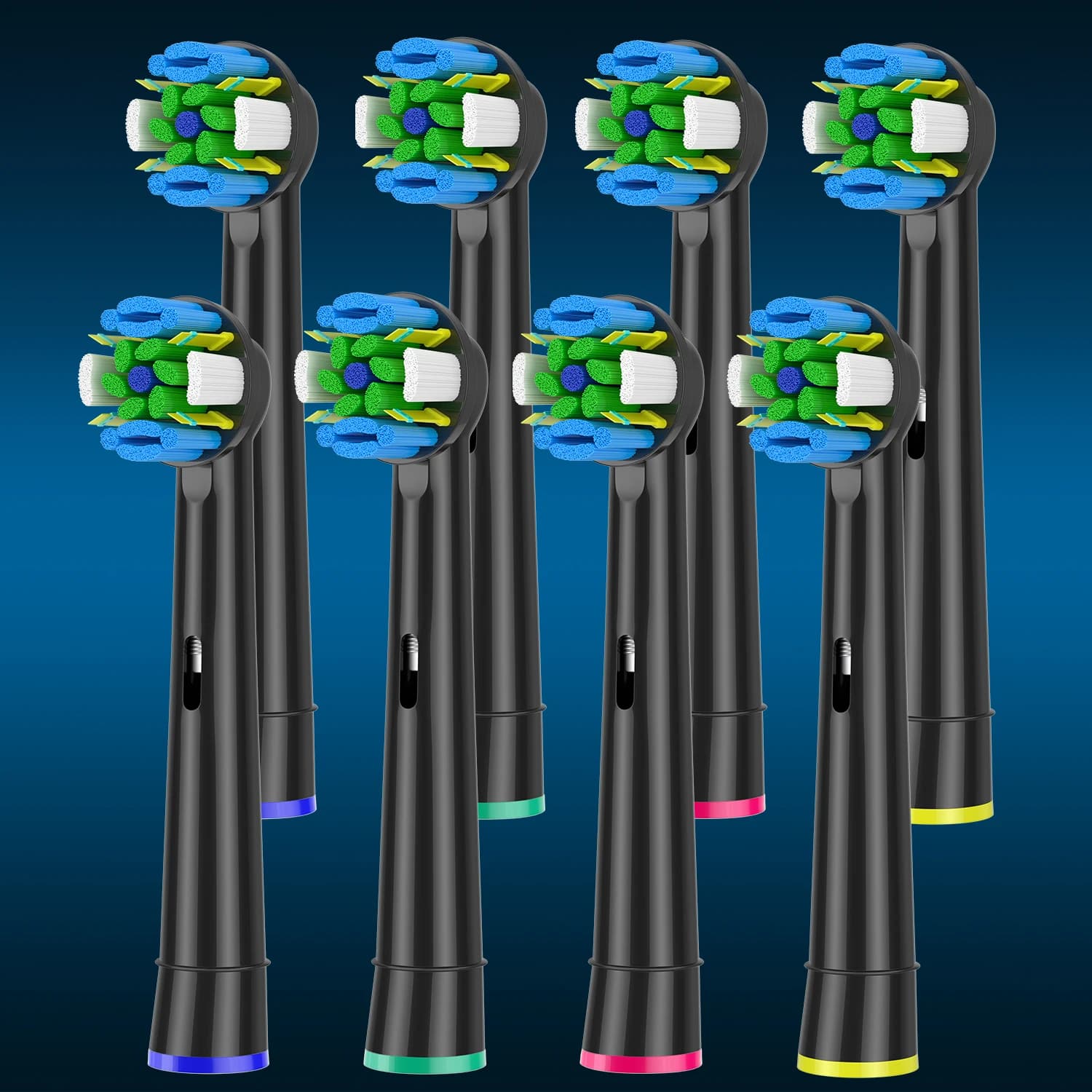 Replacement heads compatible with Oral-B Floss Action - Pack of 4 generic spare heads for electric toothbrush