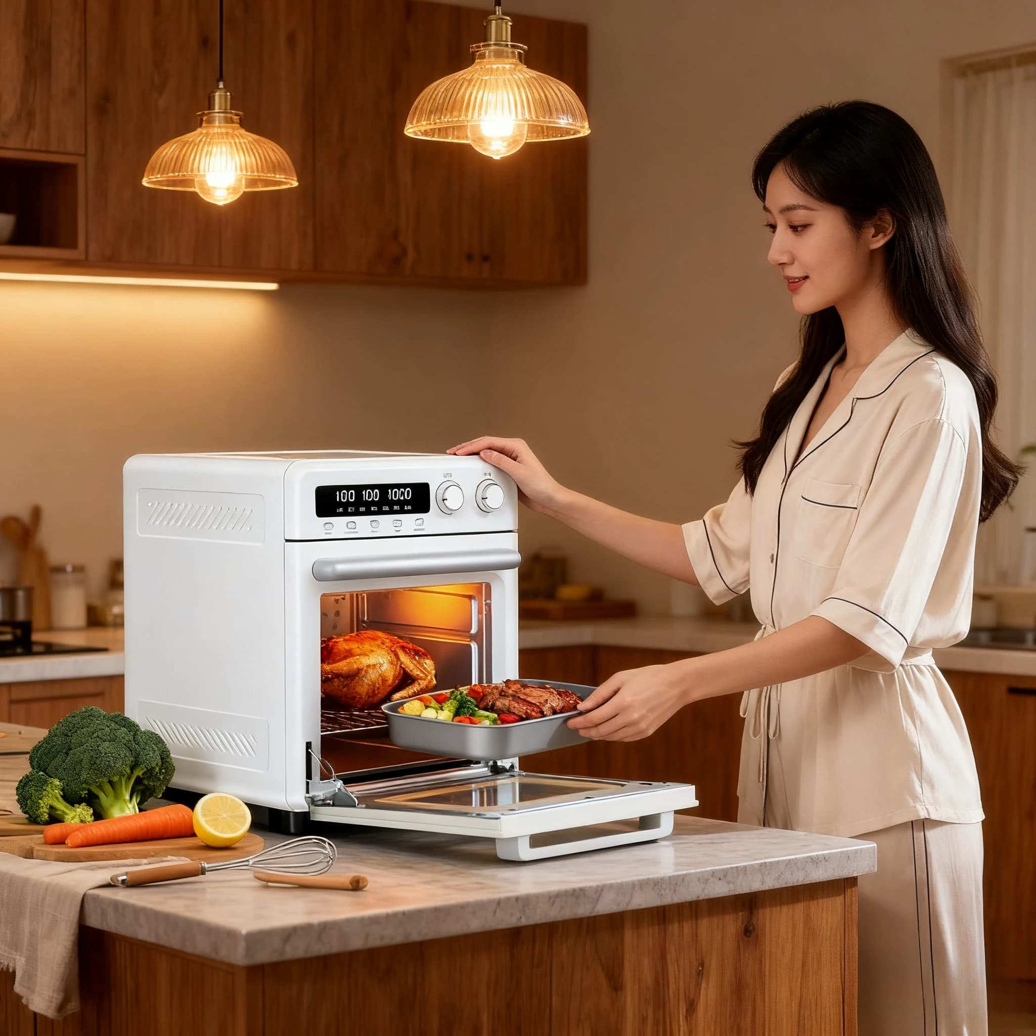Multi-Functional Electric Oven for Baking Cakes & More Household Oven & Air Fryer – Large Capacity