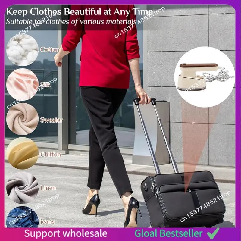 Ferro da stiro a vapore portatile A38M per vestiti Supporto per stirare a secco e a umido, mini ferro da stiro a vapore portatile da 800 W, presa europea da viaggio Easy T