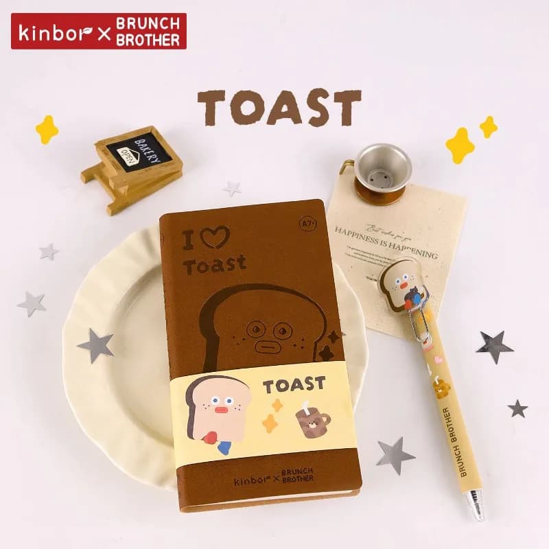 Kinbor Taccuino Tascabile A7 con Copertina in Pelle, Pagine a Quadretti e Bianche, Mini Agenda per Pianificazione, Diario per Ragazze