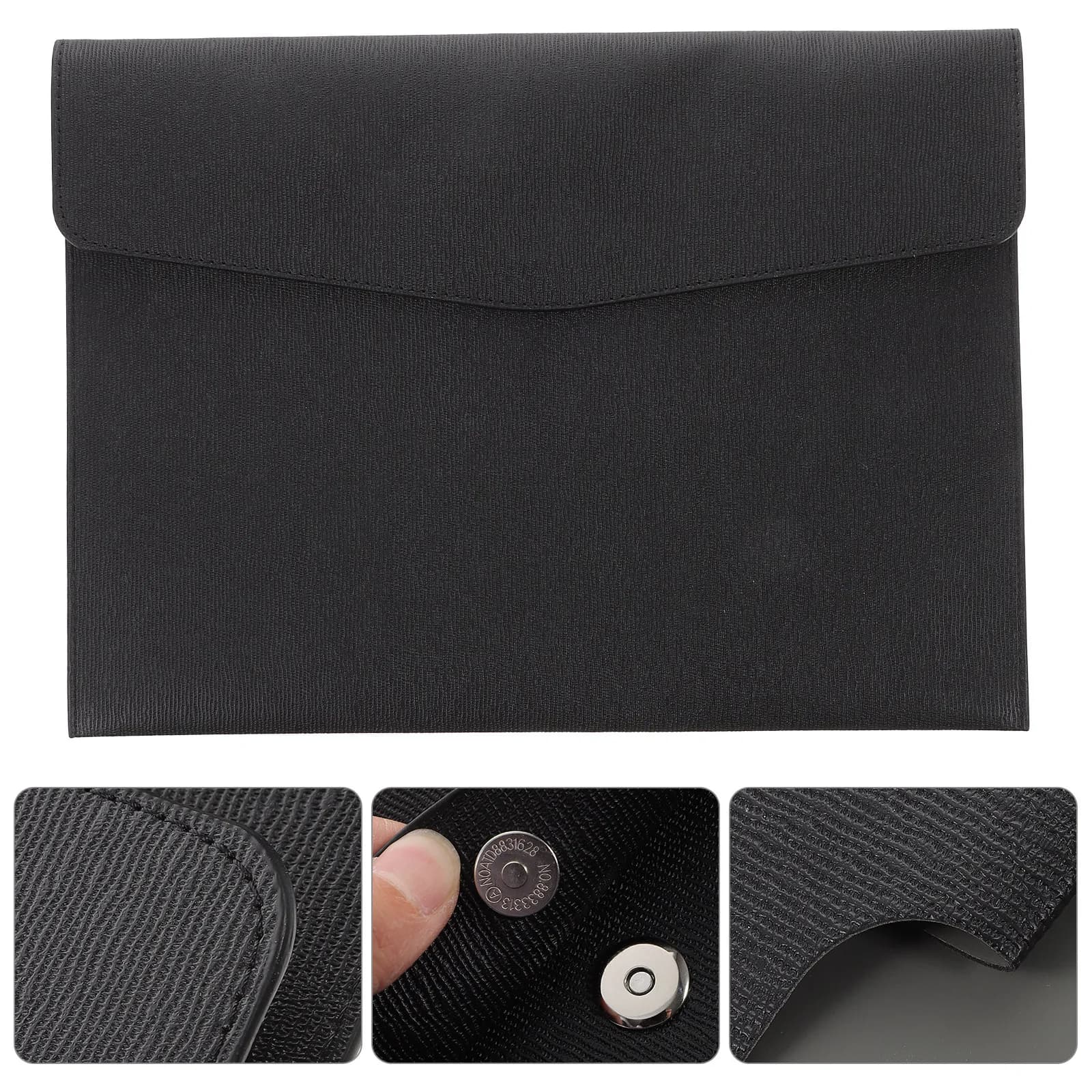 Cartella portadocumenti A4 con chiusura a scatto, leggera e portatile, organizer per documenti per ufficio, scuola, viaggi
