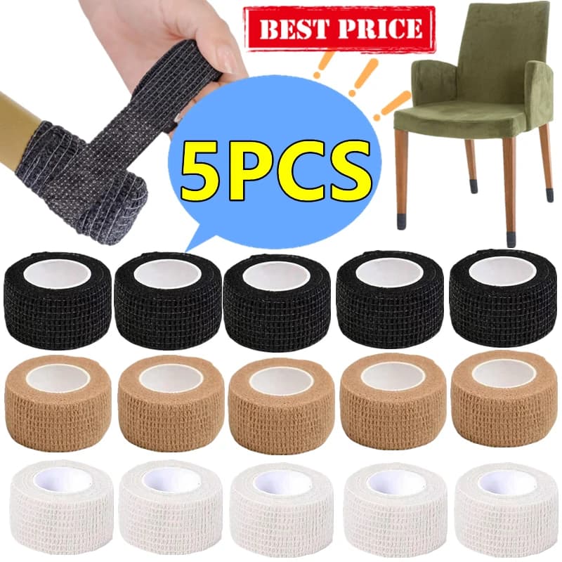 5-1PC nuova sedia gamba protezione del pavimento cuscinetti per mobili per pavimenti in legno duro scrivania sedia gambe calzini antiscivolo riduzione del rumore gamba nastro regalo