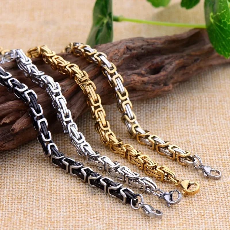 Bracciale Unisex in Acciaio Inossidabile Placcato Oro 18K - Gioiello alla Moda da Regalo per Uomo